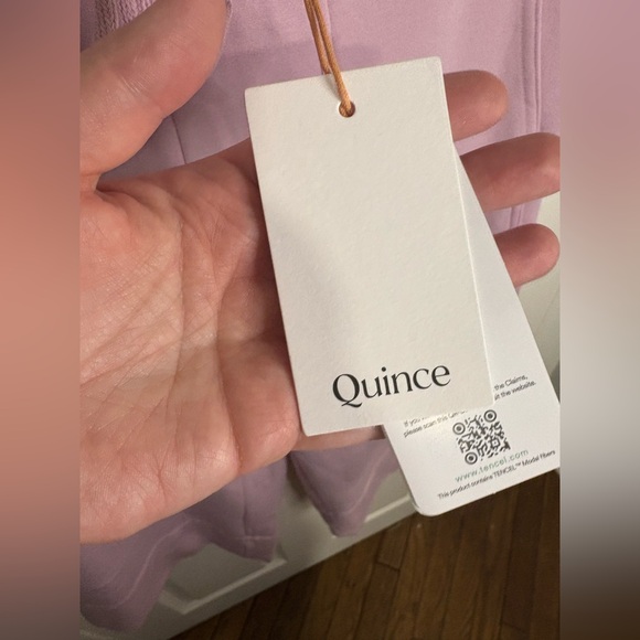 NWT Quince SuperSoft Fleece Cropped Wide Leg Pants – Size Medium | Petal Pink - Picture 4 of 10